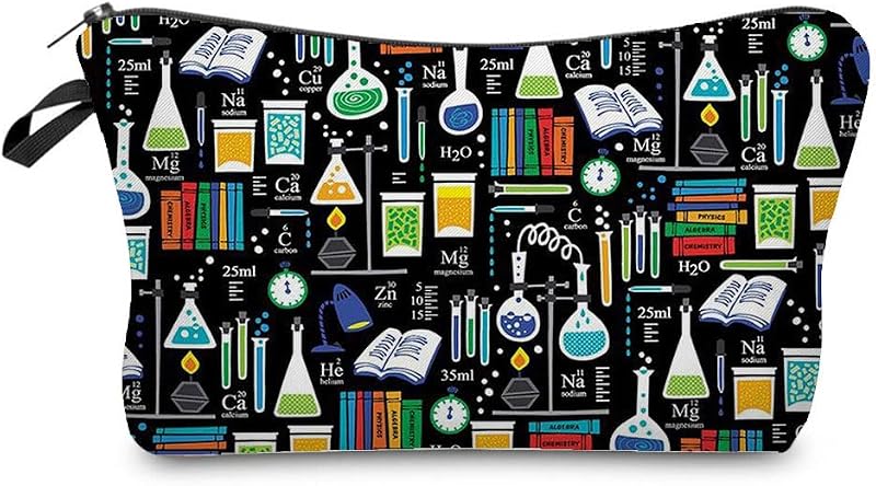 Necessaire de maquiagem Livel lhood Chemistry com zíper, hz7093, Pacote com 1