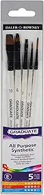 DALER ROWNEY Graduate, Conjunto de 5 Pincéis, Clássico, Cabo Curto
