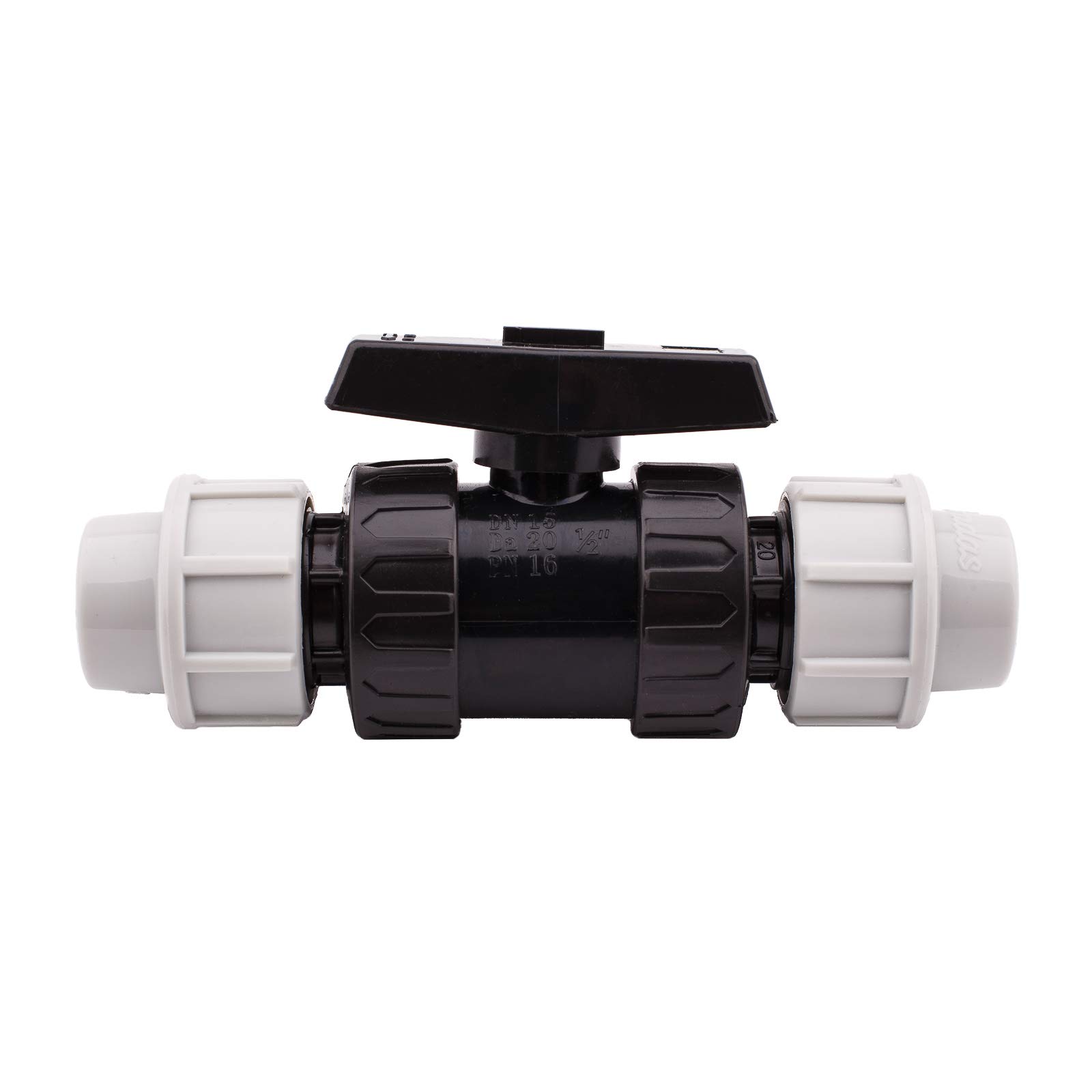25mm PE Rohr Kugelhahn PP-Fitting Verschraubung für Wasserleitung 25mm PE Rohr Kugelhahn PP-Fitting Verschraubung für Wasserleitung