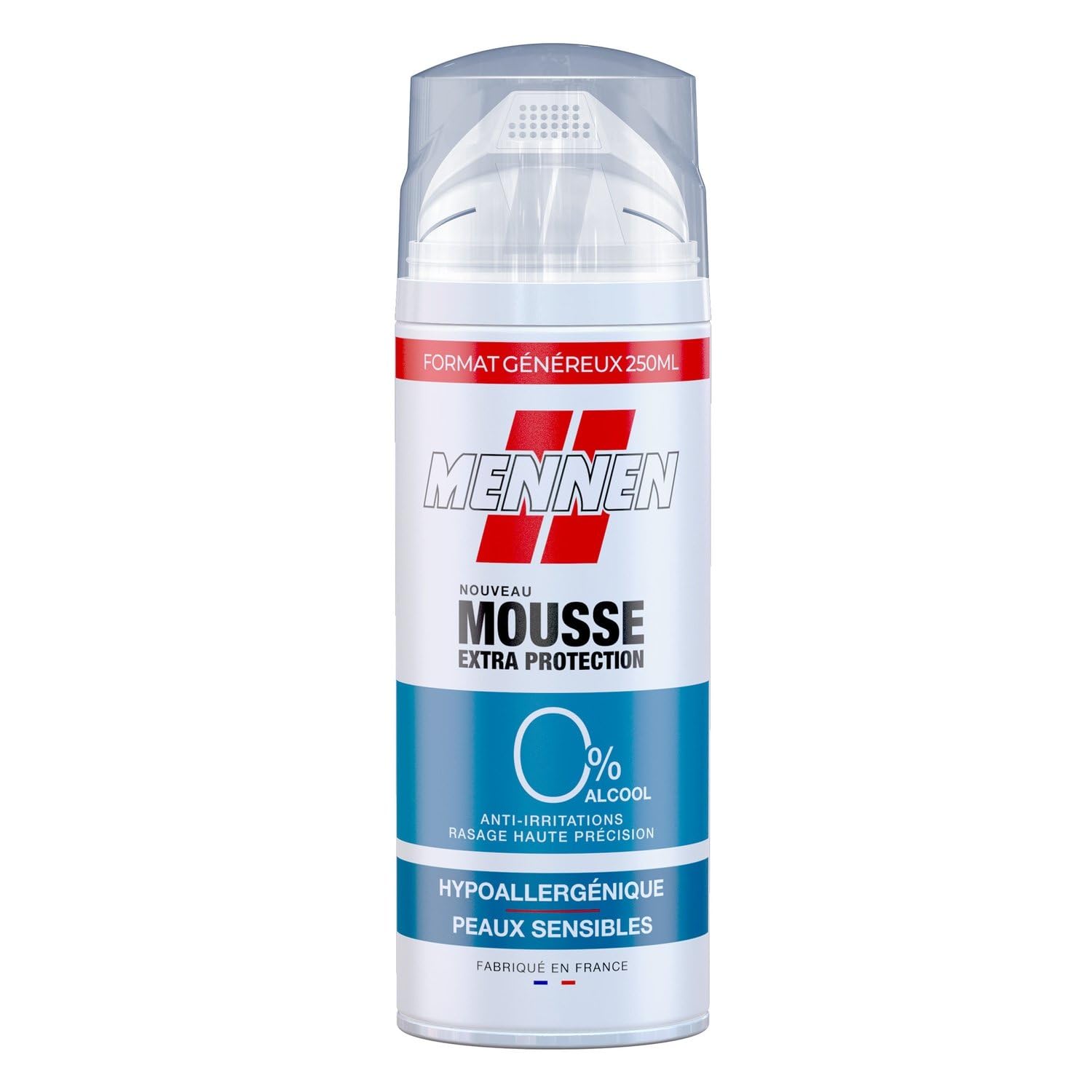 Mousse à Raser Homme Peau Sensible Anti-Irritations Hypoallergénique MENNEN - la pompe de 250mL Lot De 3 - Par Lot