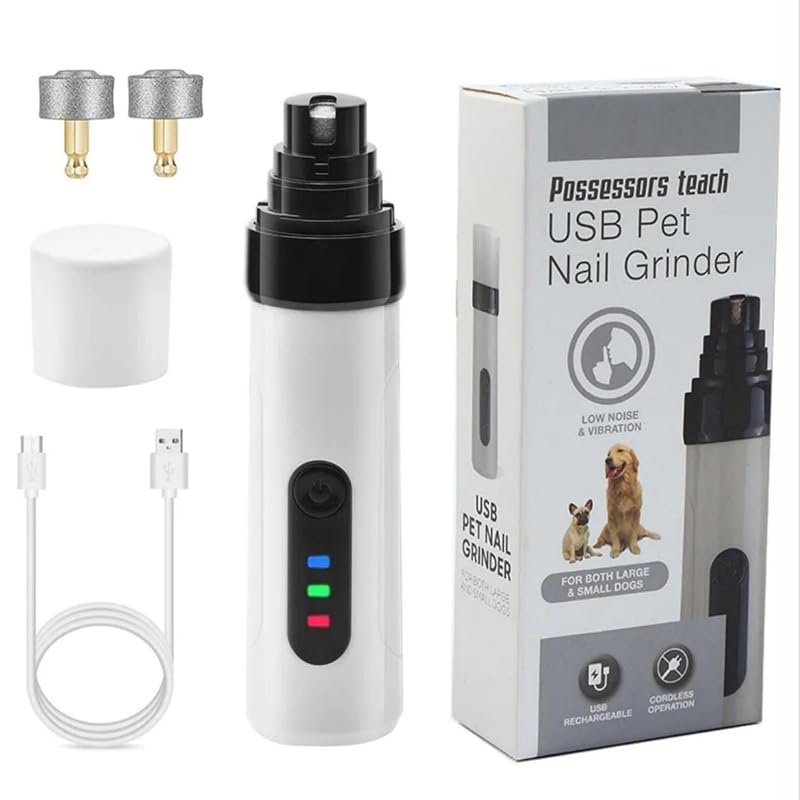 Lixador de Unhas para Cães e Gatos ZIYIME Silent Groom Pro com 2 Cabeças de Reposição