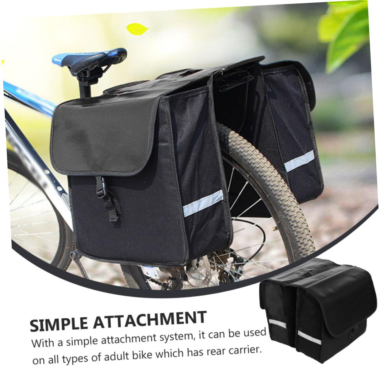BESTonZON Borsa Portapacchi Bicicletta con Fascia Riflettente