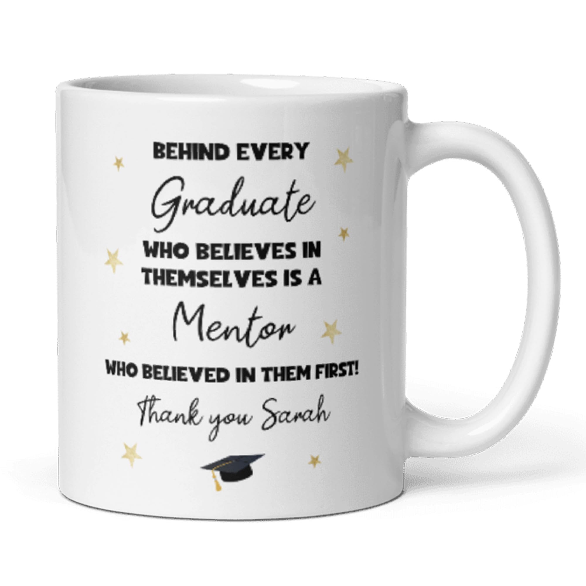 Confidently Quirky - Personalised Lecturer Thank You White Mug, From Graduate End Of Degree Thank You, Thanks Lecturer For Him, Thanks University Mentor Her