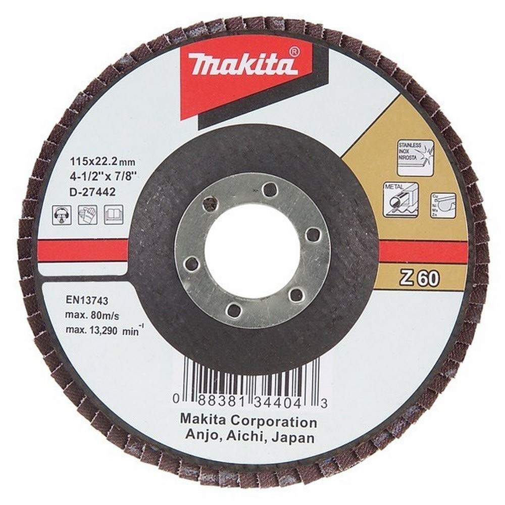 Makita Disques abrasifs Disque abrasif à lamelles 125 mm, zirconia-alumine grain 60, corps en fibre