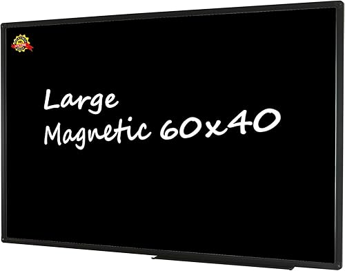 Lockways - Pizarra magnética negra - Pizarra de anuncios magnéticos, Negro 60 x 40 pulgadass