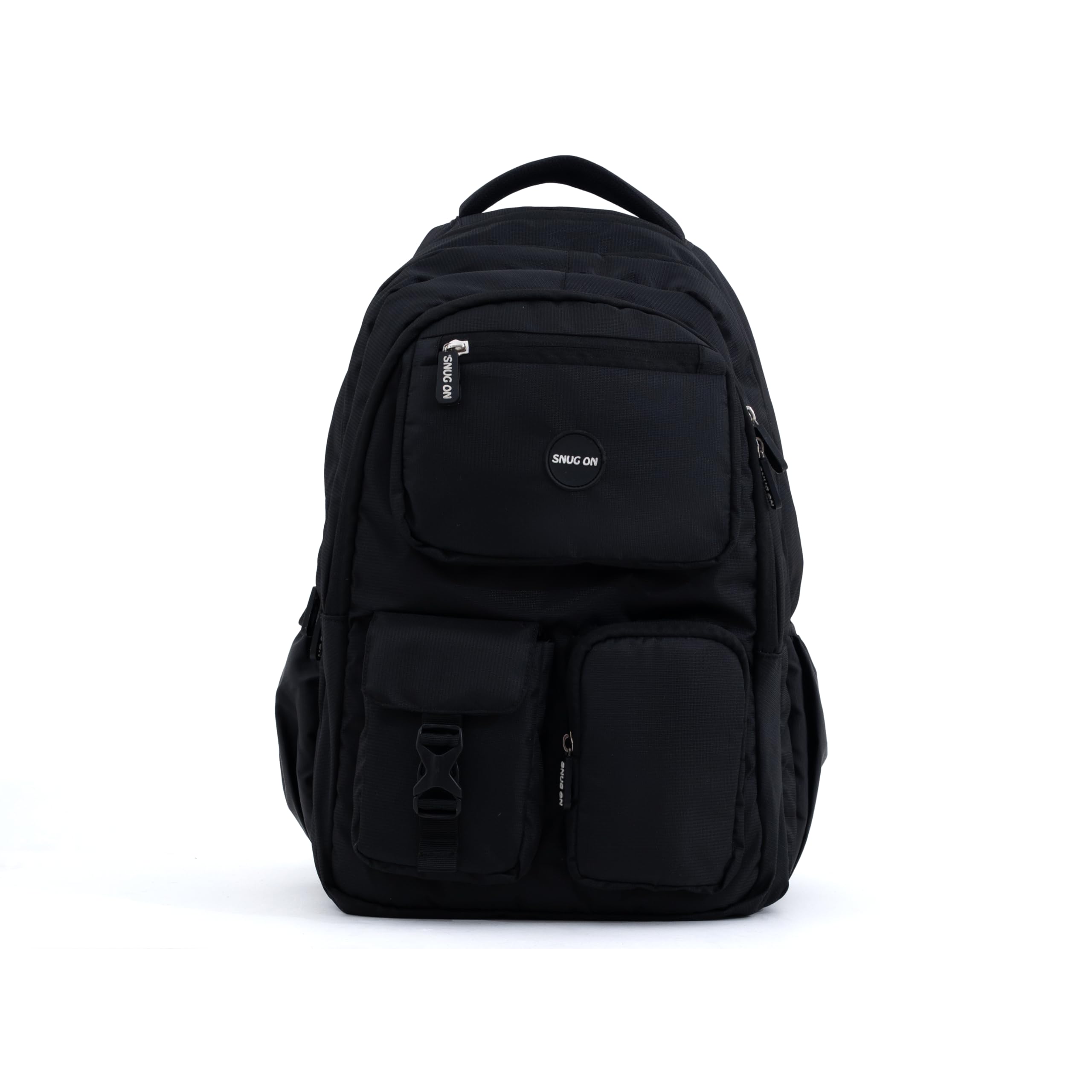 snug-on Teen Pack 35L Backpack for Girls & Boys Age 12+ | Lightweight Polyester School & Travel Bag with 3 Compartments, 3 Front Pockets, 2 Side Bottle Holders & Zipper Closure - Multicolor-picture-40