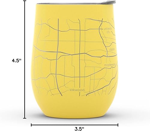 Vista 667 de Well Told Lexington Kentucky Map - Vaso de vino aislado con grabado de mapa de Kentucky, taza de acero inoxidable grabada (12 onzas, verde domingo)