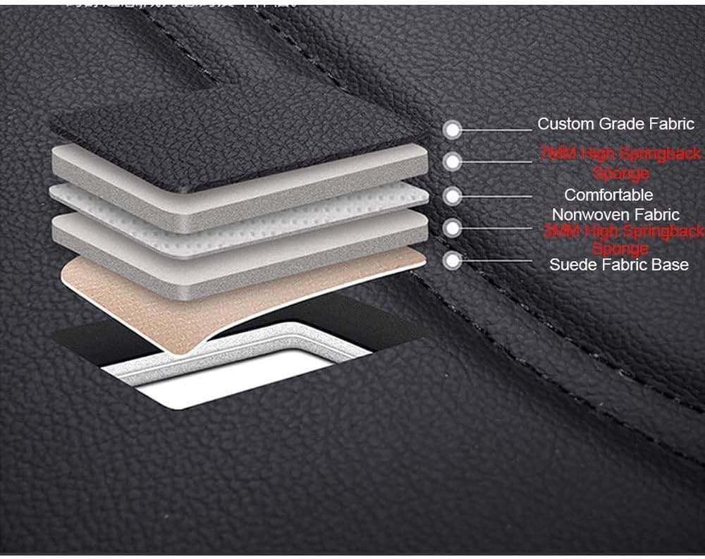 FUNSIE Housse De Siège Voiture Pour Hyundai I20 1.0 T-GDI Mild-Hybrid, Auto Cuir Couvre Sièges Avant Et ArrièRe Protection Interieur Accessoires,A-Black+Red