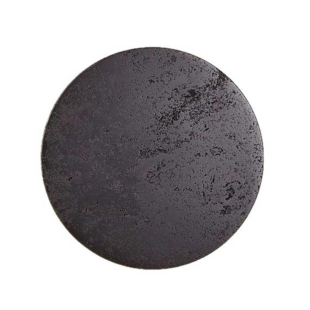 NHPJFDC Modern Wall Sconce Round Black Travertine Stone Wall Light Fixture 12 Inch Large Circular Led Interior Decorative Wall Lamp for Living Room Bedroom Hallway Office(25cm)