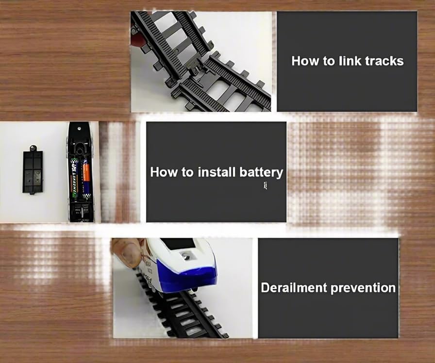 Image of Electric Bullet Train Toy Set with Curved Track & Railway Signals | Realistic Train Engine, Track Accessories, Interactive Playset | Educational Gift for Kids Boys & Girls