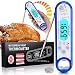 Alpha Grillers Instant Read Meat Thermometer - Best Waterproof Ultra Fast Thermometer with Backlight & Calibration. Digital Food Thermometer for Kitchen, Outdoor Cooking, BBQ, and Grill