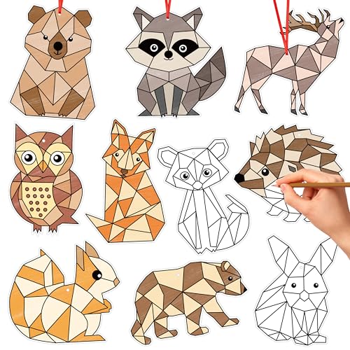 BeYumi Coloring Woodland Animal Kit - 83Pcs Color Your Own Fall W...