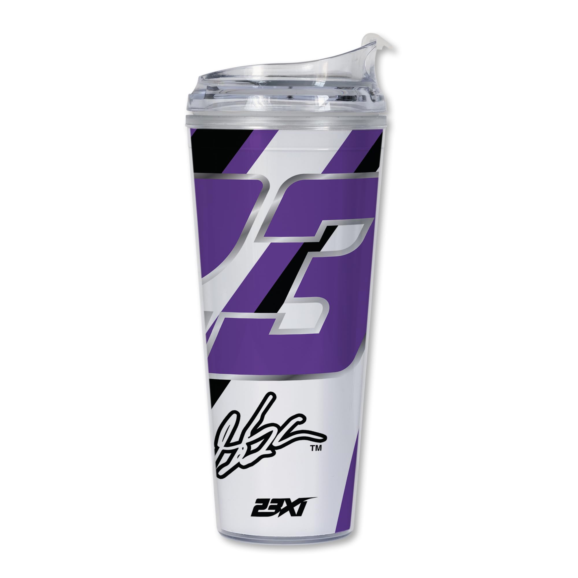 Gobelet Bubba Wallace 710 ml avec couvercle gobelet acrylique double paroi pour fan de course