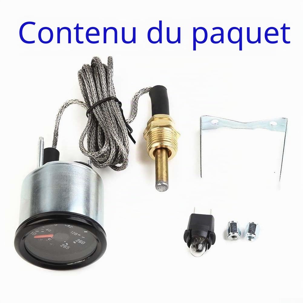 Zoegneer Lot de 2 manomètres mécaniques de température d'eau avec capteur 130 ℃ 52 mm