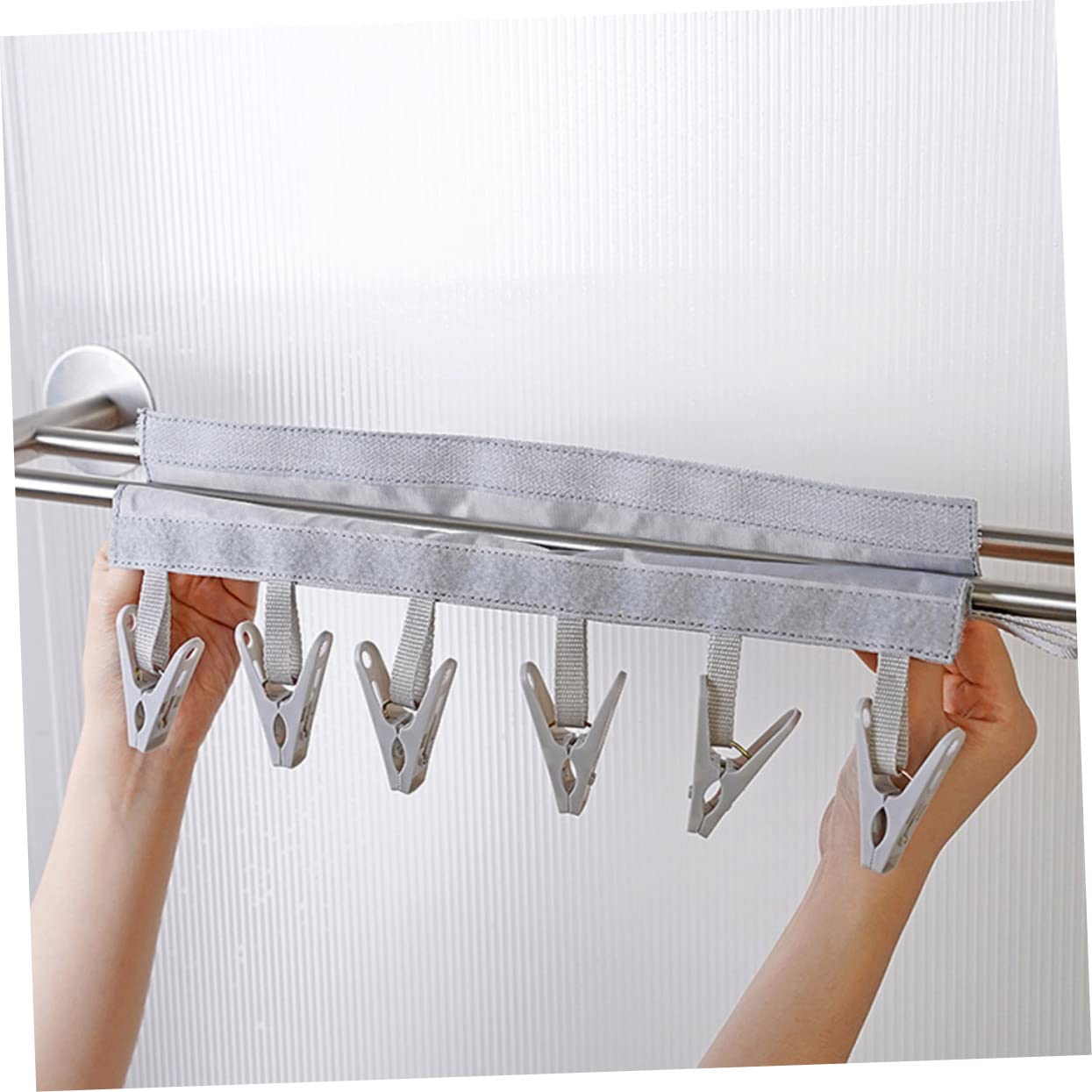 6stücke Faltbare Multi-funktions Sockenhalter Clips Für Reisen Tragbare Platzsparende Wäscheständer Für Unterwäsche Und Kleidung Winddicht Und Langlebig