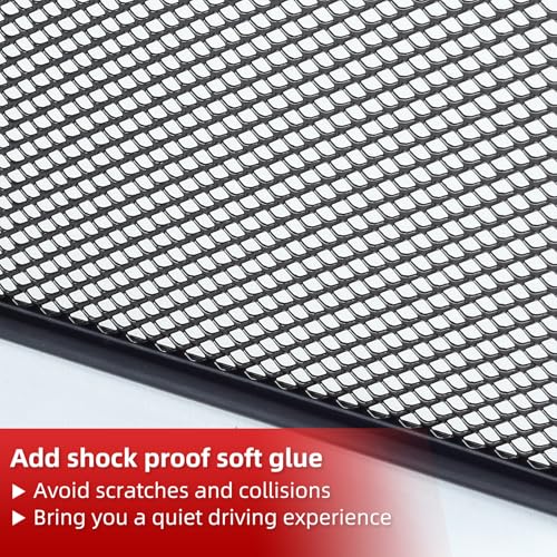 Image of AggAuto Grille Mesh for Jeep Wrangler JK JKU 2007-2018, 3x6mm Rhombic Hole