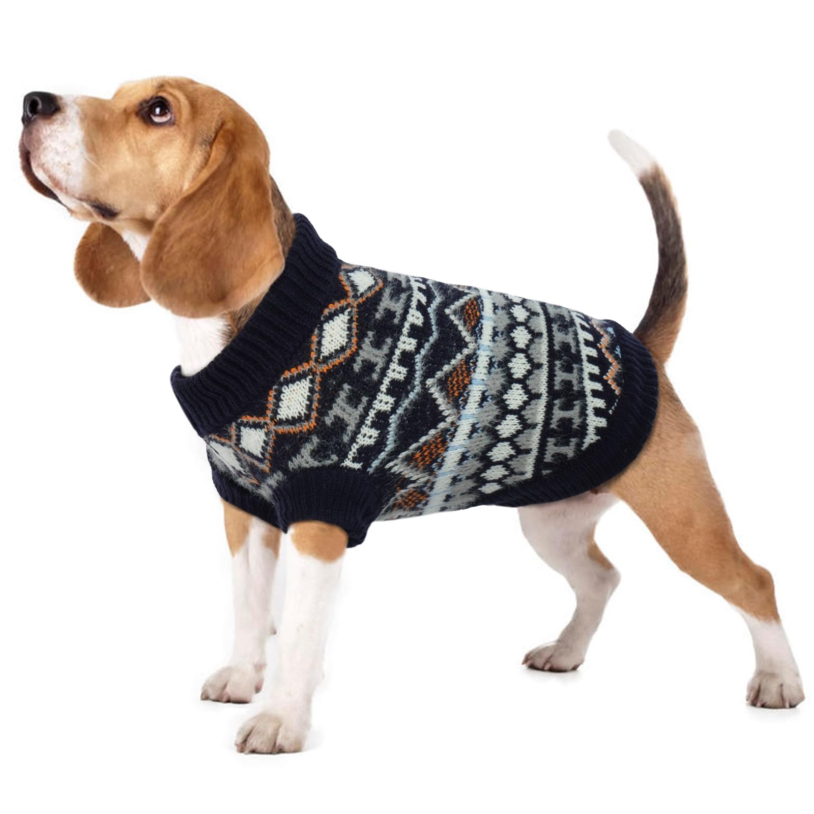 Hjumarayan Dog Jumper, Boho Dog Jumpers Small Medium Large, Knitted Christmas Sweater with Harness Hole