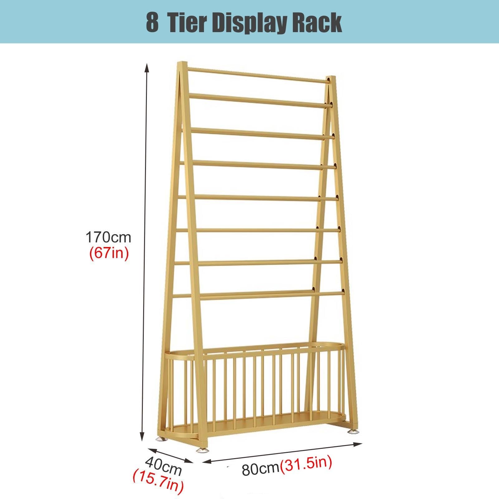 Scaffale organizer a doppio lato per carta da imballaggio, tessuto, nastri, espositore autoportante per artigianato, cellophane, rotoli di vinile