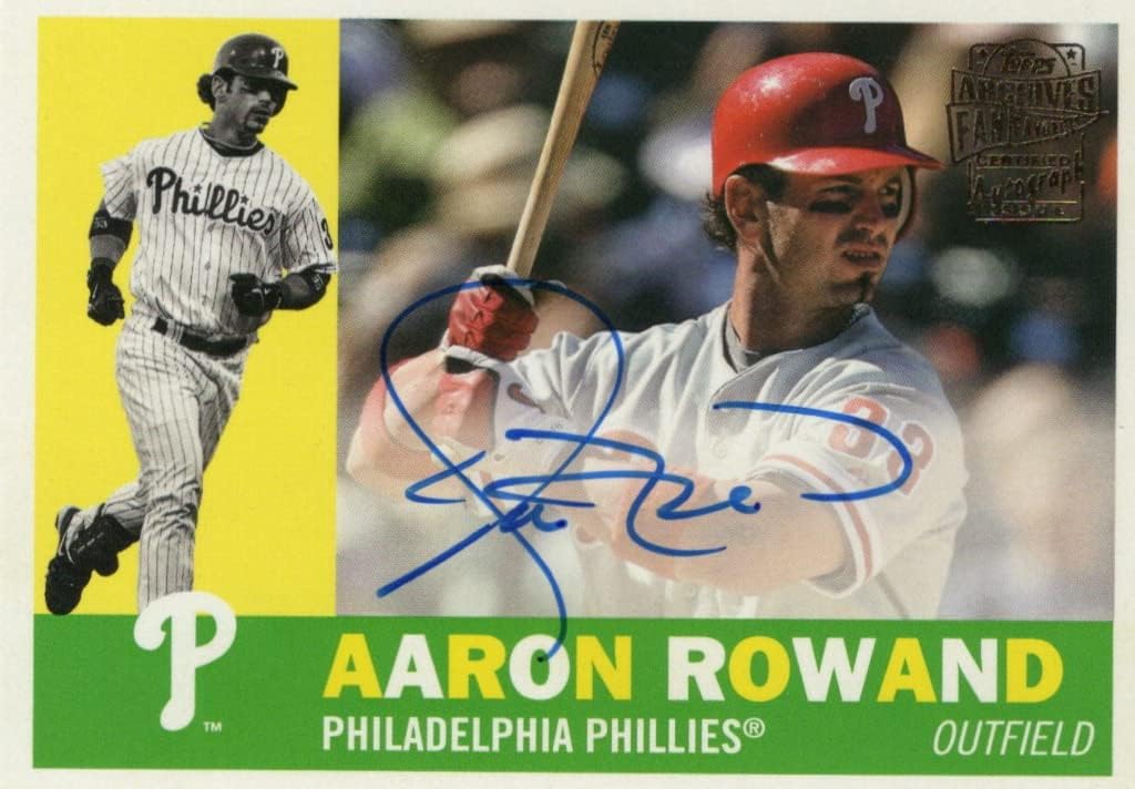 Aaron Rowand Autographed Topps Archives Fan Favorites Special Insert Collectible Baseball Card - 2022 Topps Archives Baseball Card #60OFF-AR (Phillies) Free Shipping