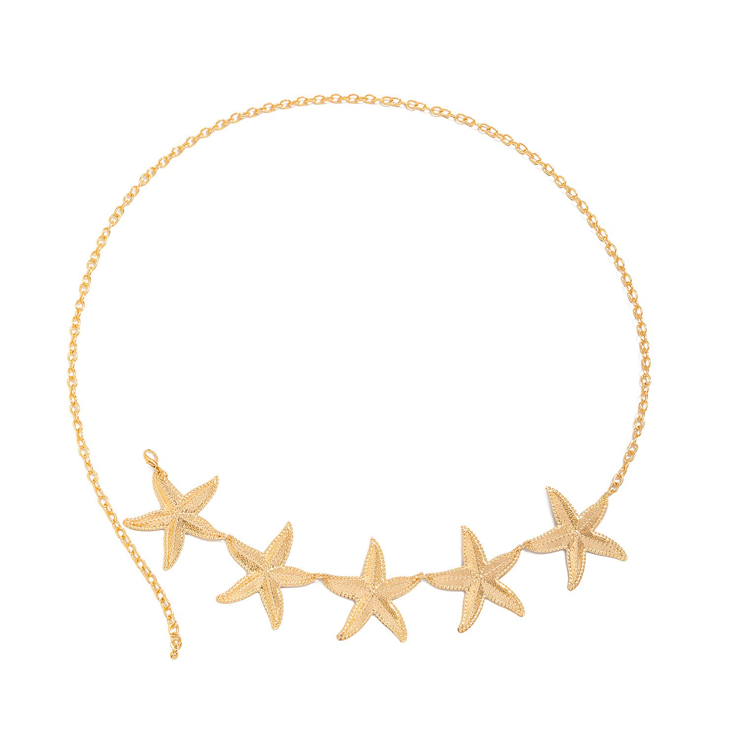 Women’s Adjustable Starfish Waist Chain - Gold Beach-Inspired Metal Chain for Dresses, Skirts & Beachwear-image-33