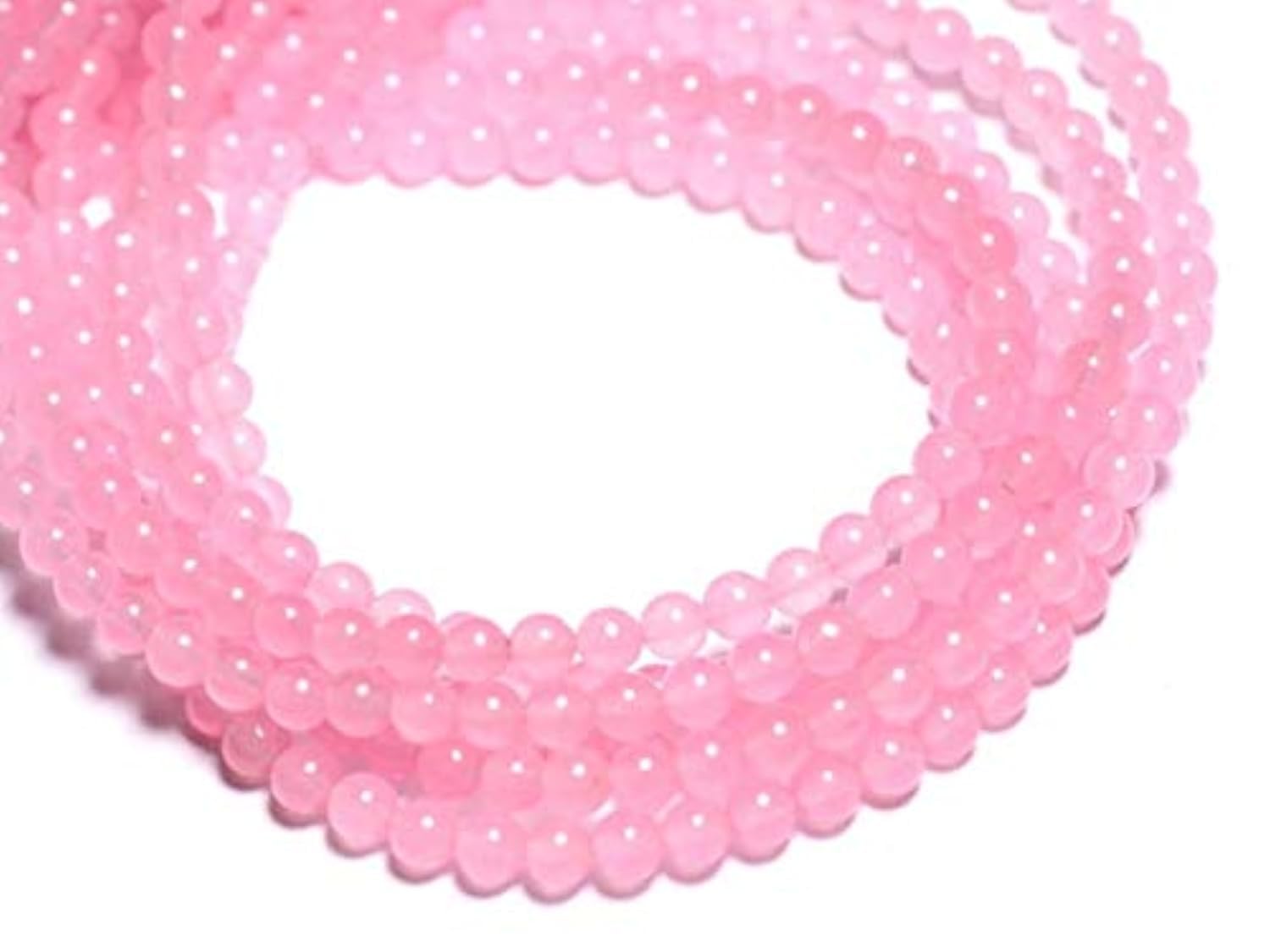 Perles de jade rose 4mm de qualité supérieure pour bijoux fins