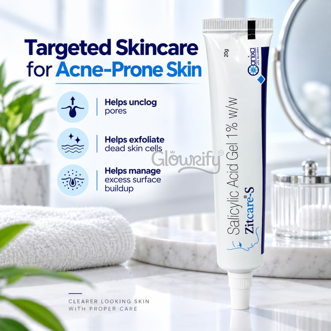 New Zitcare S Salicylic Acid Gel 1% w/w for Acne-Prone Skin, 20g