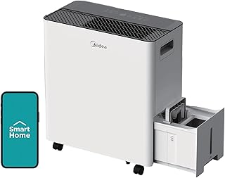 Midea 4,500 Sq. Ft. Dehumidifier with Pump Included 50 Pint - Ideal for Basements, Large & Medium Sized Rooms, and Bathrooms (Renewed)