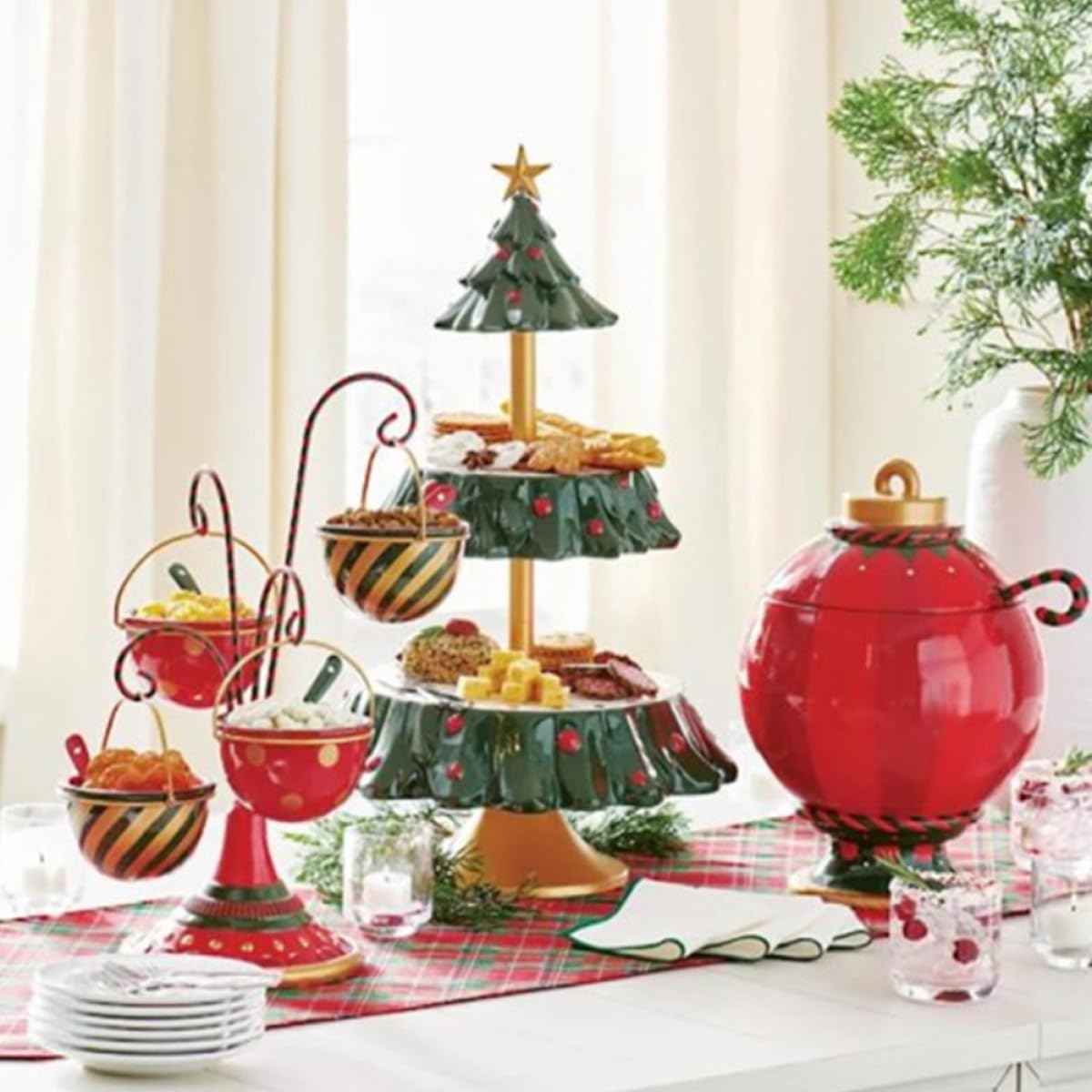 Kichvoe Weihnachtsteller und Snackplatte 1 Stück aus Langlebigem Material für Festliche Buffets und Desserttische Sorgt für Geordnete Präsentation von Snacks und Süßwaren