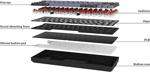 Miniatura 4 de Keychron Teclado mecánico inalámbrico K2 Pro QMKVIA, teclado macro programable personalizado con interruptor rojo K Pro intercambiable en caliente,