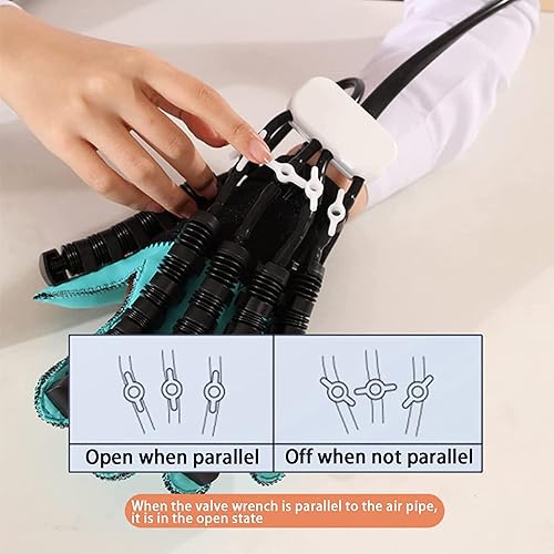 Miniatura 6 de Guantes de robot de rehabilitación, férula de mano funcional para ejercitador, ortesis para ejercitador, USB cargable, 9 intensidades, 5 modos de