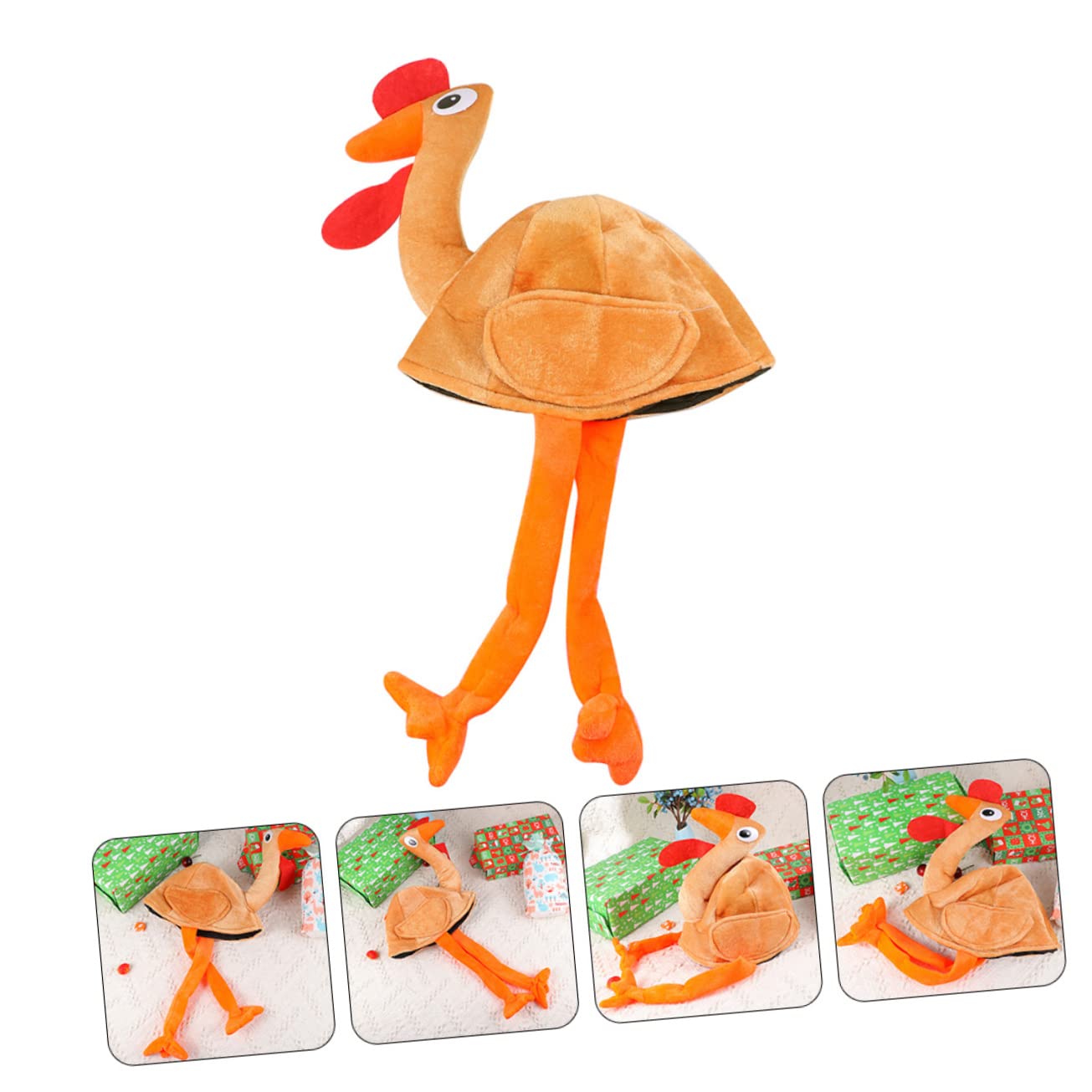 UPKOCH 3piezas Sombrero De Pavo Longevo Para Fiesta De Acción De Gracias Accesorio Divertido De Cosplay Patas Largas Para Celebraciones Festivas
