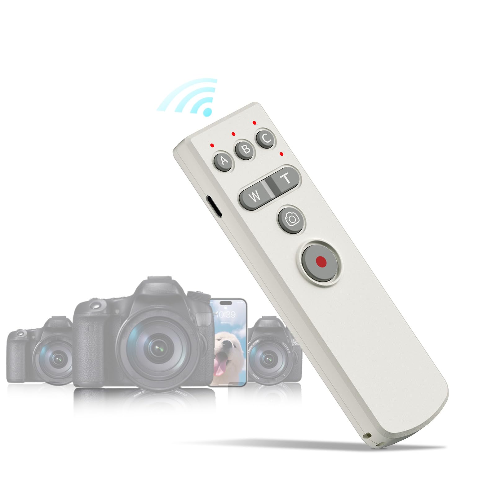 Control remoto de cámara inalámbrica – Control 3 cámaras y 1 teléfono inteligente con enfoque automático y zoom – Compatible con C