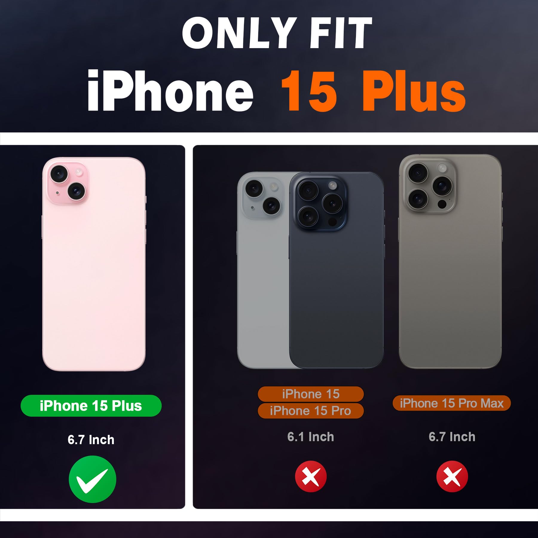 SHIELDON Case for iPhone 15 Plus 5G, Genuine Leather Wallet Magnetic Cover Kickstand RFID Blocking Credit Card Holder Shockproof Case Compatible with iPhone 15 Plus 6.7