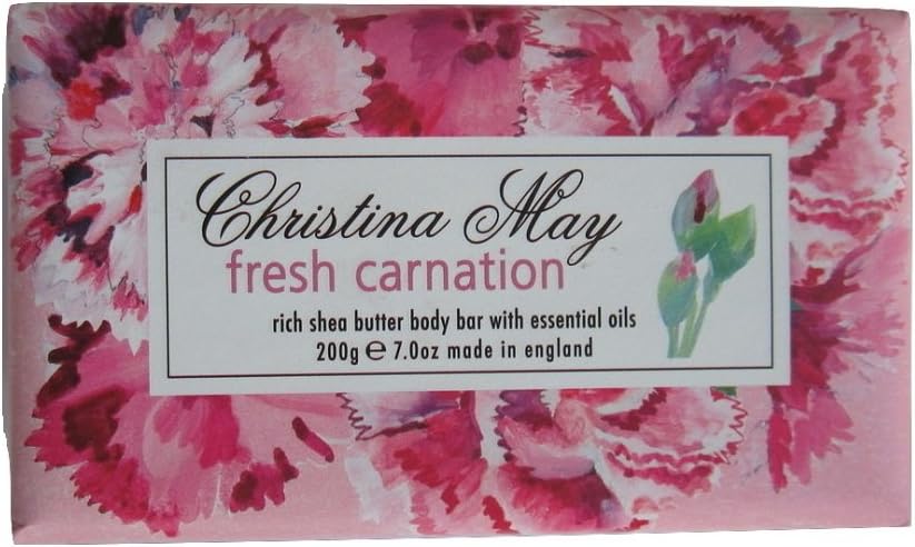 Fresh Carnation Bar Soap 200g soap by Christina May