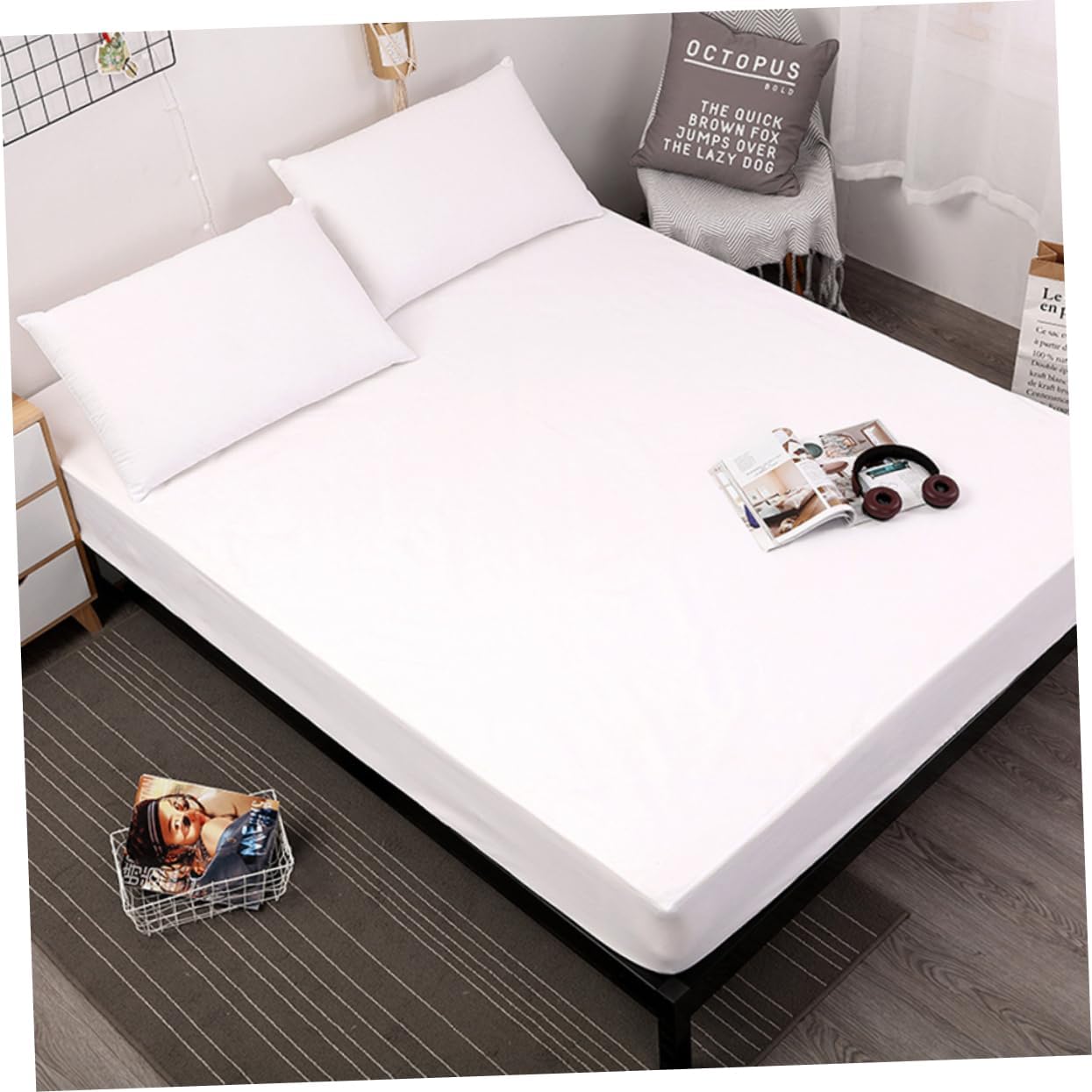 VICASKY 1pc Nursing Pad Pure Fitted Sheet Machine Washable Mattress Protector for Bed for Boys and Girls Soft and Keeps Bed Clean
