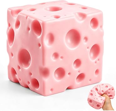 10cm Big Cheese Stress Toys Slow Rising | Cheese Toy Smooth Bouncy Soft Rubber for Adult and Child Stress Relief Sensory Toy Gift Prize
