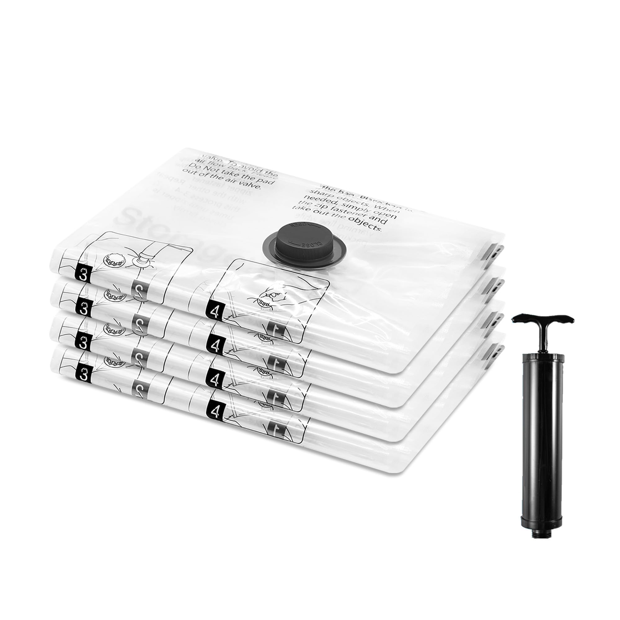 Vacuum Seal Bags for Travel with Rechargeable Pump, 18 Pack Carry on Compression Packing Bags for Luggage, Backpack and Suitcase, Space Saver Storage Organizer for Clothing Clothes — view 13