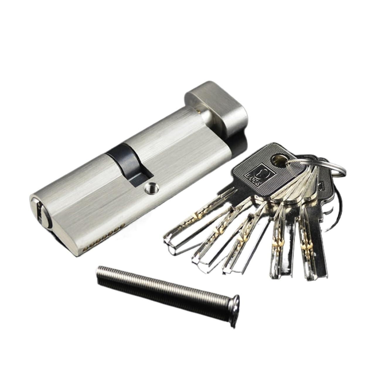 Barrel Lock Door Barrel Lock Various Sizes of Cylinder Cores,5keys,Height 32MM One Side Opened Security Interior(Length 70mm)