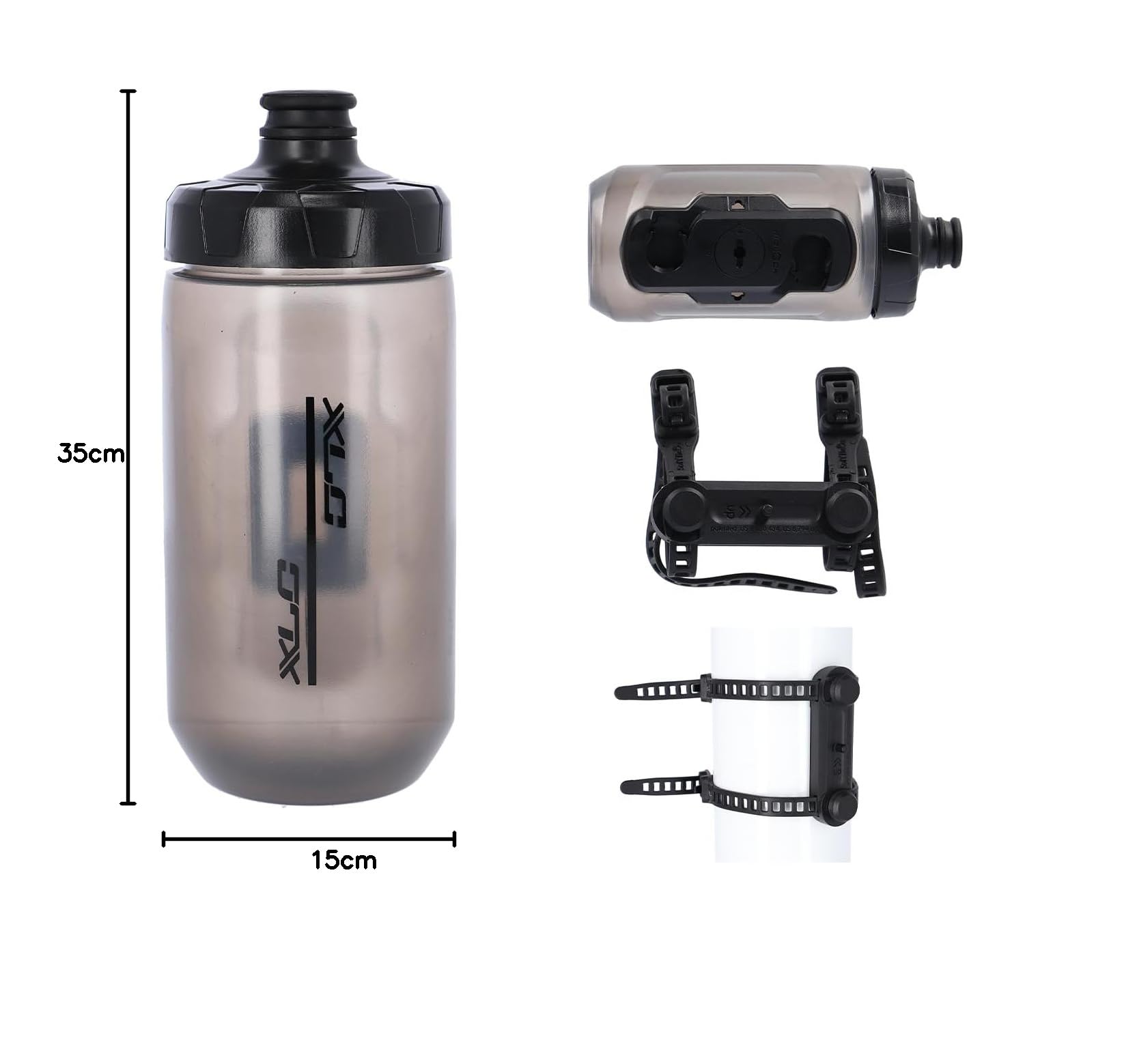 XLC Unisex WB-K06 - Borraccia per adulti, 450 ml, colore: Nero