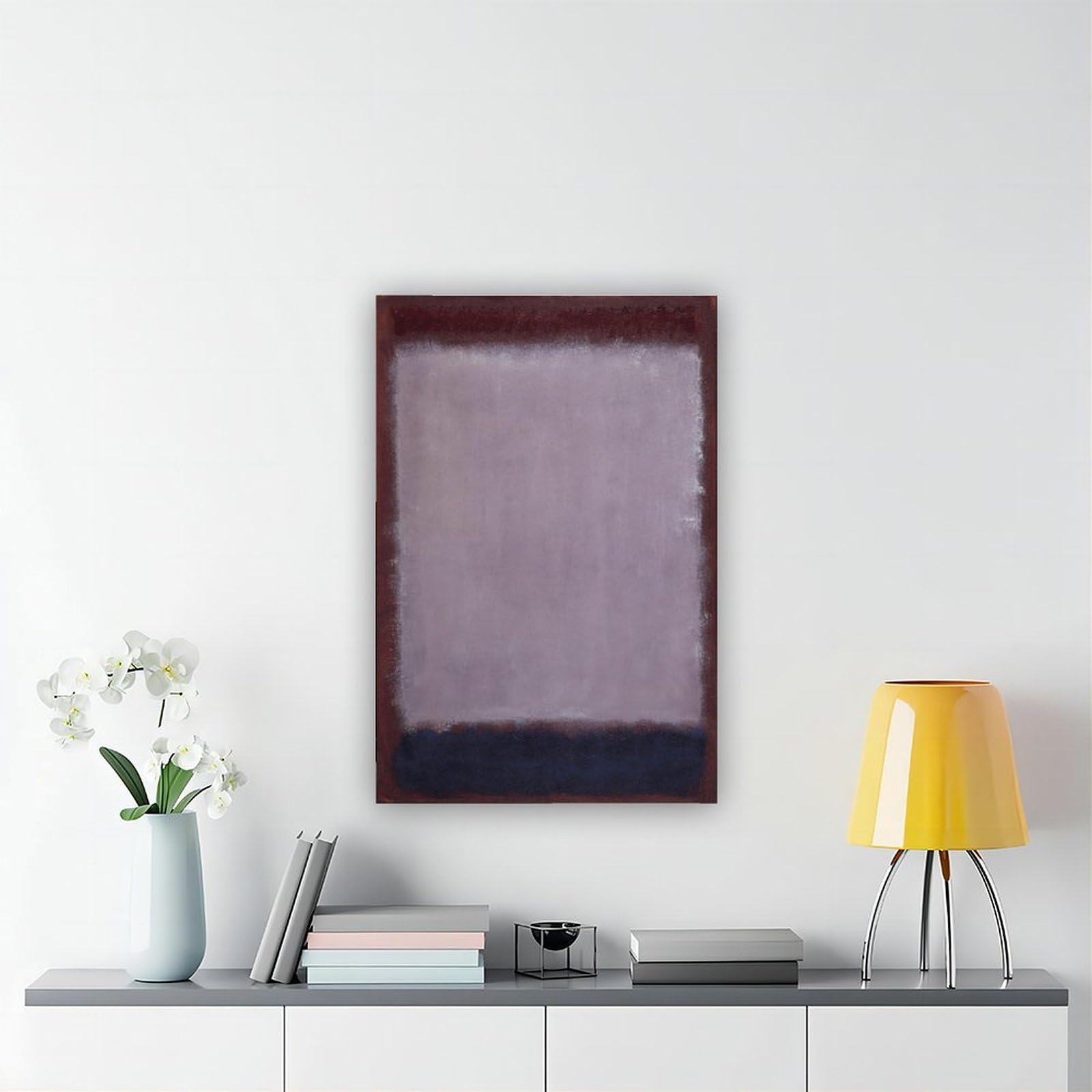 Famous Works by Mark Rothko - Póster de lavanda y morera de 1949 para dormitorio, decoración de lienzo, paisaje deportivo, oficina, habitación, marco de regalo, 30,5 x 45,7 cm