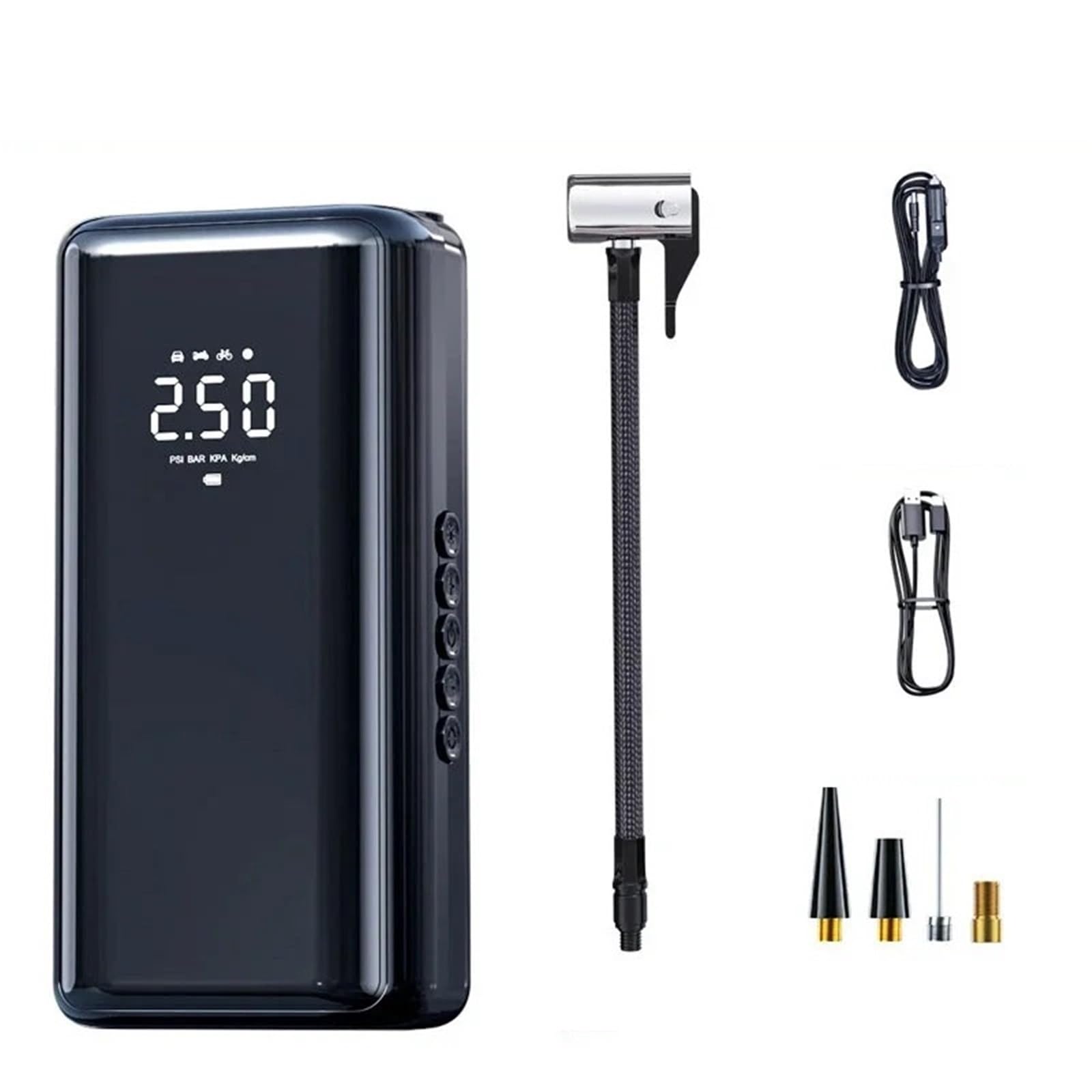 Tyre Inflator Wireless Car Air Pump 150PSI Electric Tire Inflator Portable Air Compressor for Motorcycle Bike Car Tires Air Compressor(Wireless-DC)