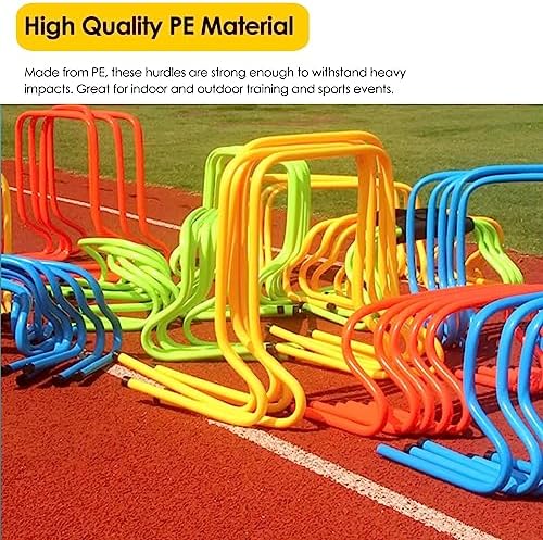 Adjustable Height Hurdles for Agility Training - Portable Speed Training Obstacles for School Sports & Fitness Practice, Ideal for Coaches & Athletes