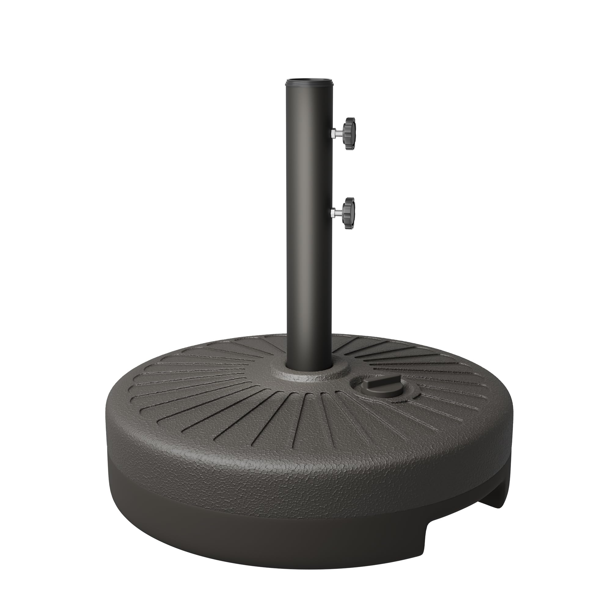 AreShark Patio Umbrella Stand, Outdoor Umbrella Base 22L Water Filled Stand, Market Patio Outdoor Heavy Duty Umbrella Holder (Black)
