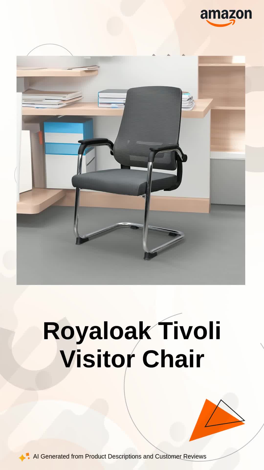 Royaloak Tivoli Italian Visitor Chair With Nylon Mesh, High Back