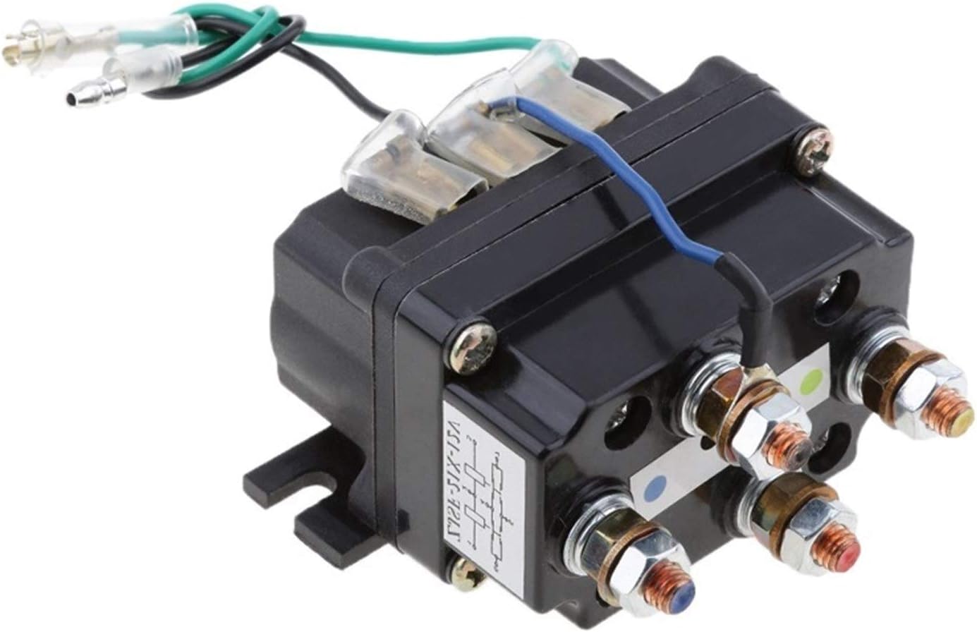 Reunion Universal 12V solenoide Relay Contactor Cabrestante Rocker Switch Thumb 250A 95001bs-17000lbs Ajuste for ATV/UTV 4WD 4x4 Cabrias 80 * 7,5 * 40.5mm