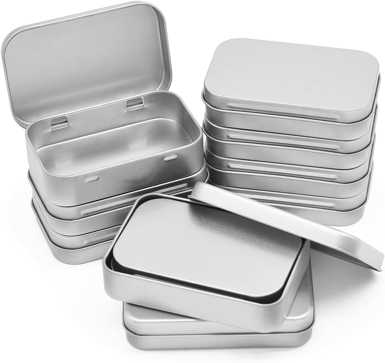 JJWNMLL Small tins, 10pcs metal tins,small tins with lids, for men and