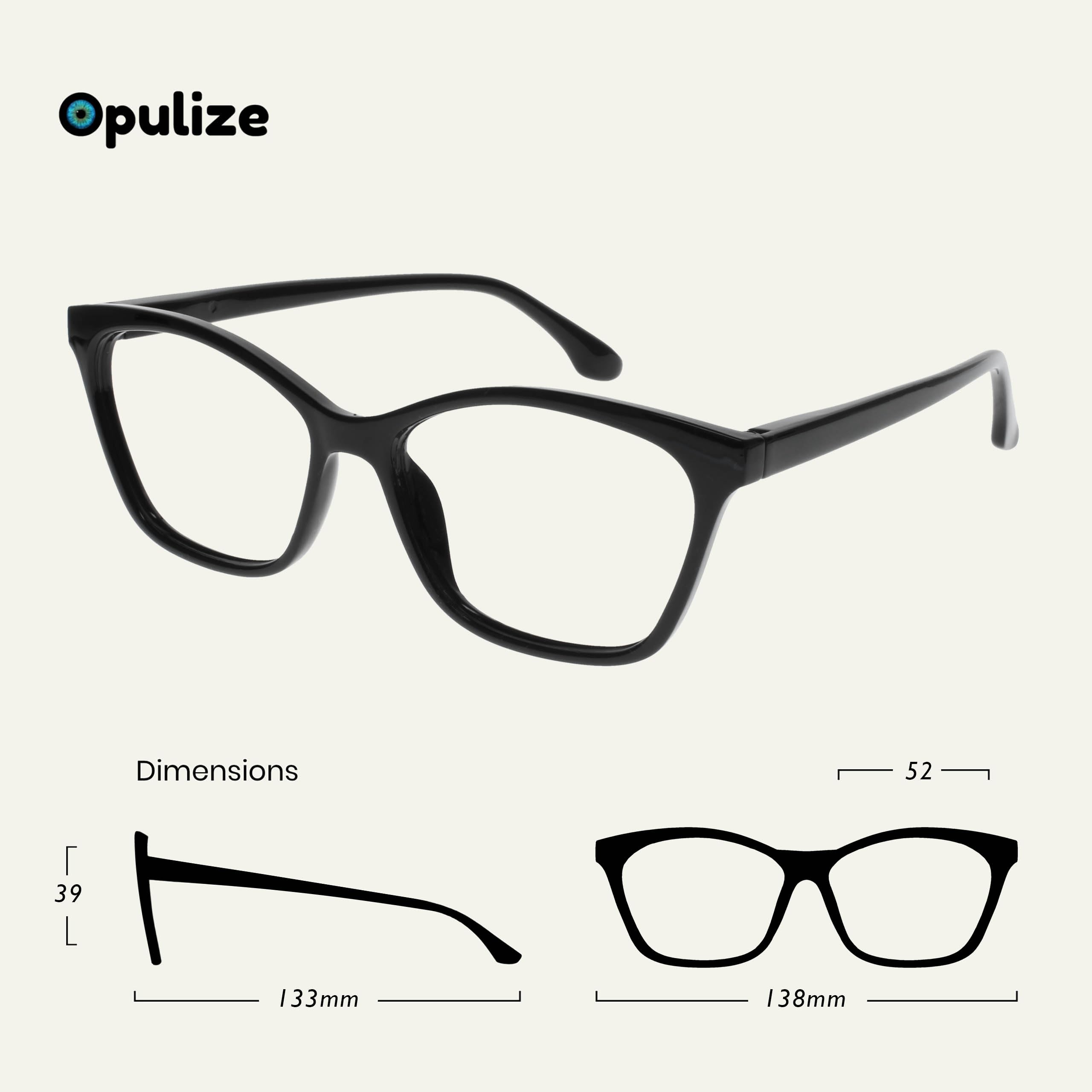 OPULIZE KAT Set di 2 Occhiali da Lettura - Montatura a Occhi di Gatto - Nero, Grigio - Uomo e Donna - Cerniere a Molla - RR59-17 - +1.50 - 2