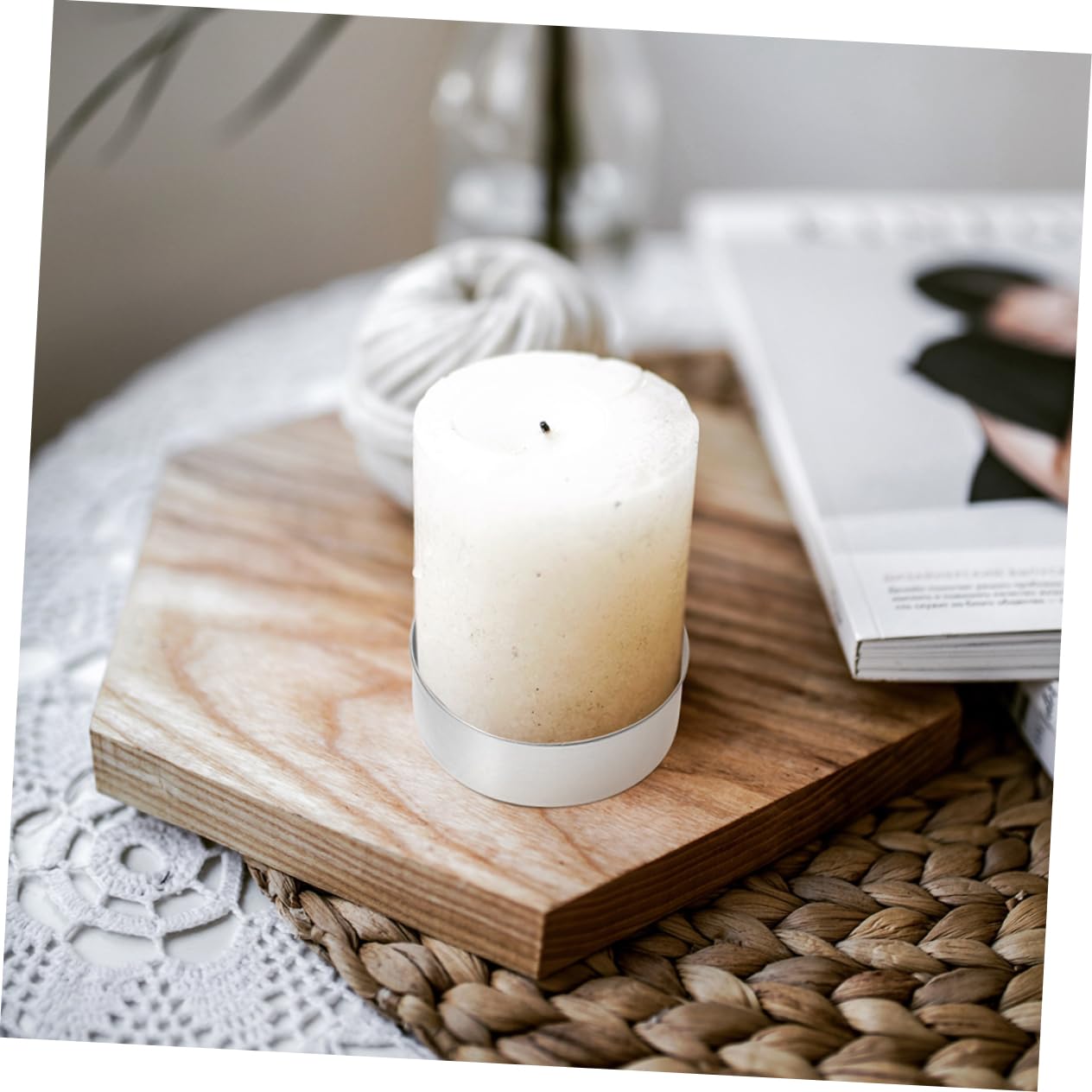 NUOBESTY 50pezzi Portacandele Alluminio Per Tea Light Contenitori Resilienti e Riutilizzabili Per Decorazioni Festive e Atmosfere Romantiche