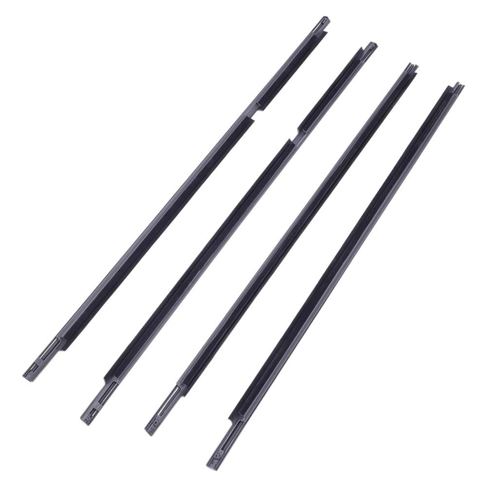 4PCS Front Rear Door Belt Molding Weatherstrip for Toyota for Land Cruiser FJ80 FZJ80 HDJ80 1991-1998 Rubber