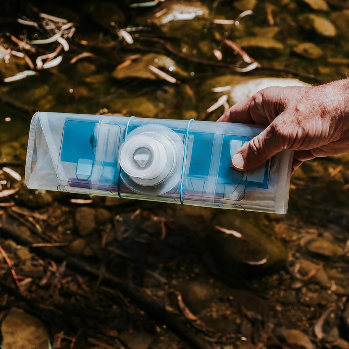 PuriBag: Purificador de agua Sistema de camping para senderismo, supervivencia, viajes, perfecto para almacenamiento de agua y viajes, 10L (2.5 galones)